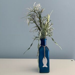 Sea glass bottle decor